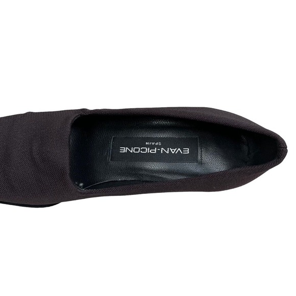 Evan Picone Heel Pump Textile Stacked Block Heel Deep Purple Women Size 5.5M - Picture 4 of 9